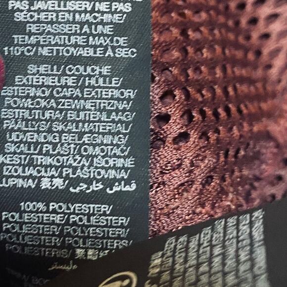 Sweaty Betty Pennine Fleece Jacket Full Zip Sherpa Teddy Maroon Red Womens 6 - Picture 11 of 13